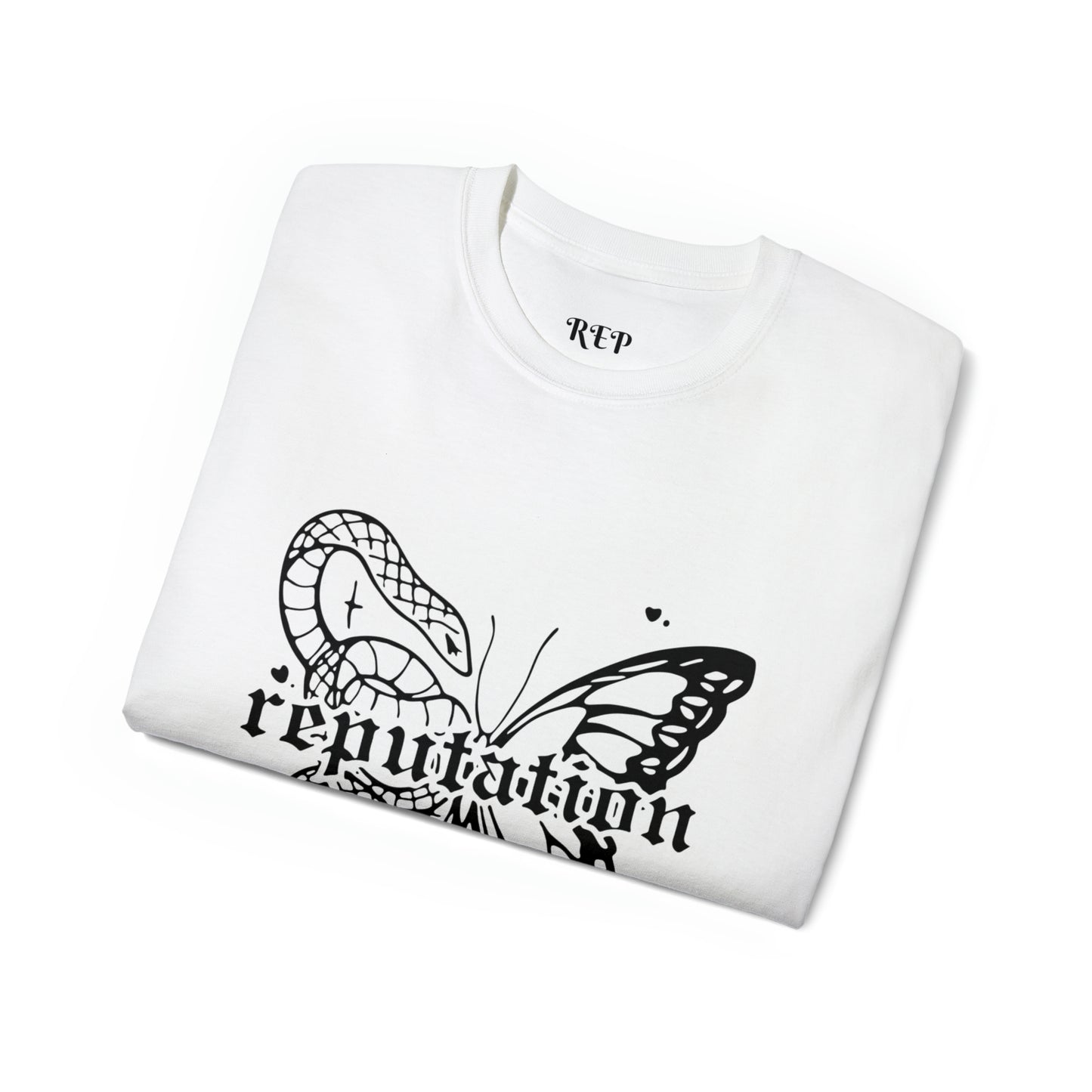 Taylor Swift Reputation Snake and Butterfly Cotton Tee