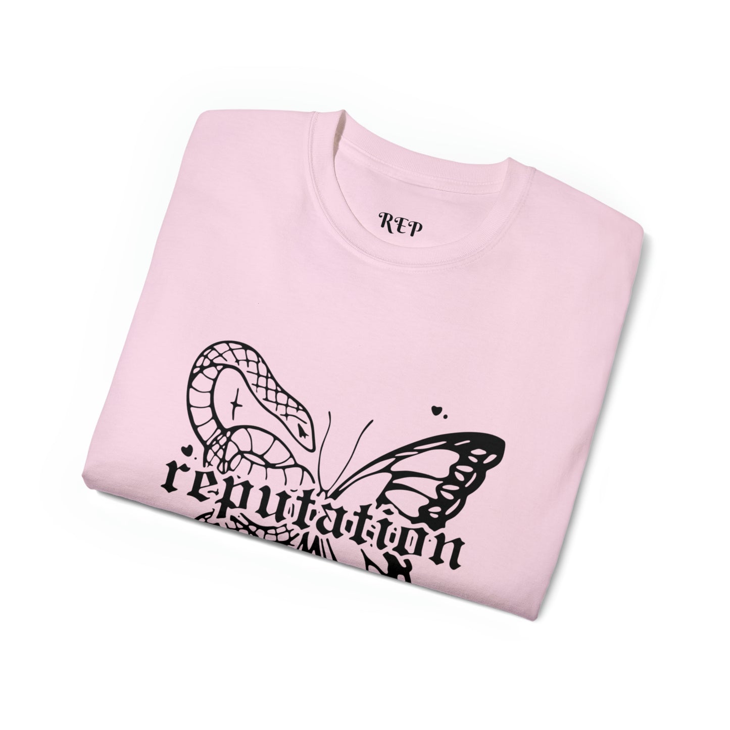 Taylor Swift Reputation Snake and Butterfly Cotton Tee