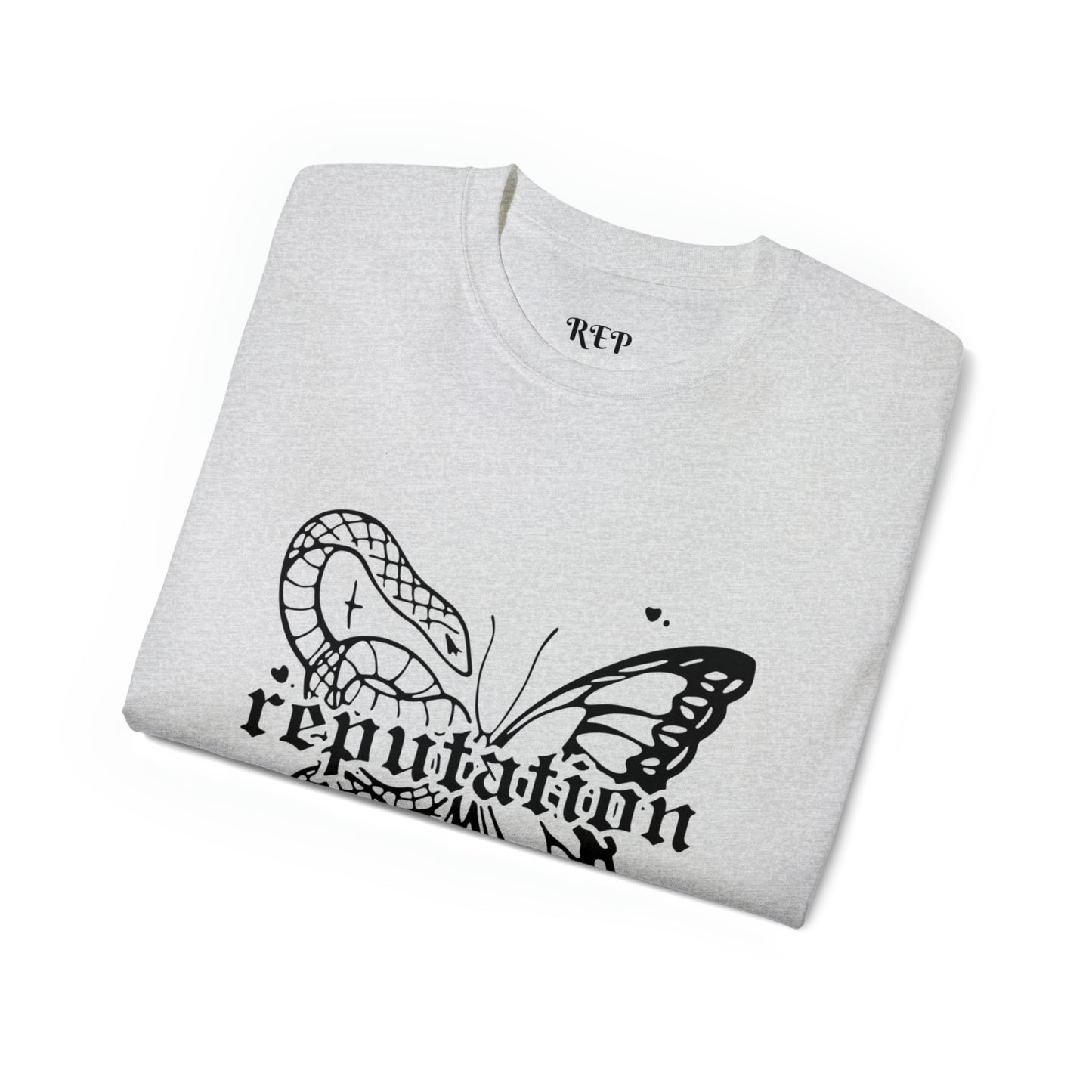 Taylor Swift Reputation Snake and Butterfly Cotton Tee