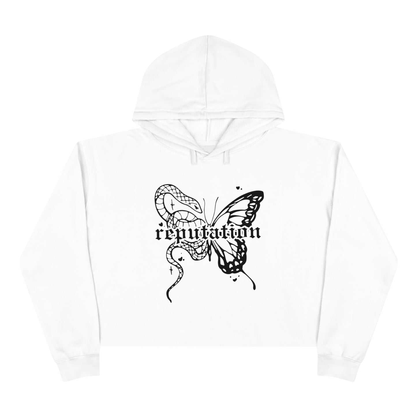 Taylor Swift Reputation Butterfly Crop Hoodie