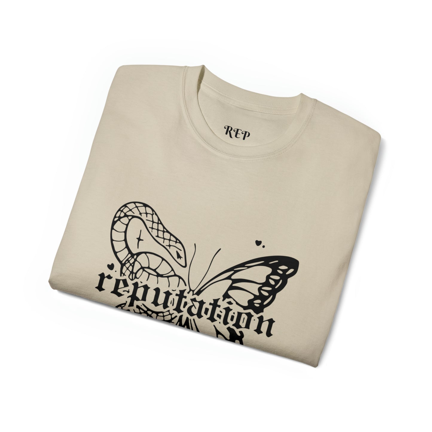 Taylor Swift Reputation Snake and Butterfly Cotton Tee