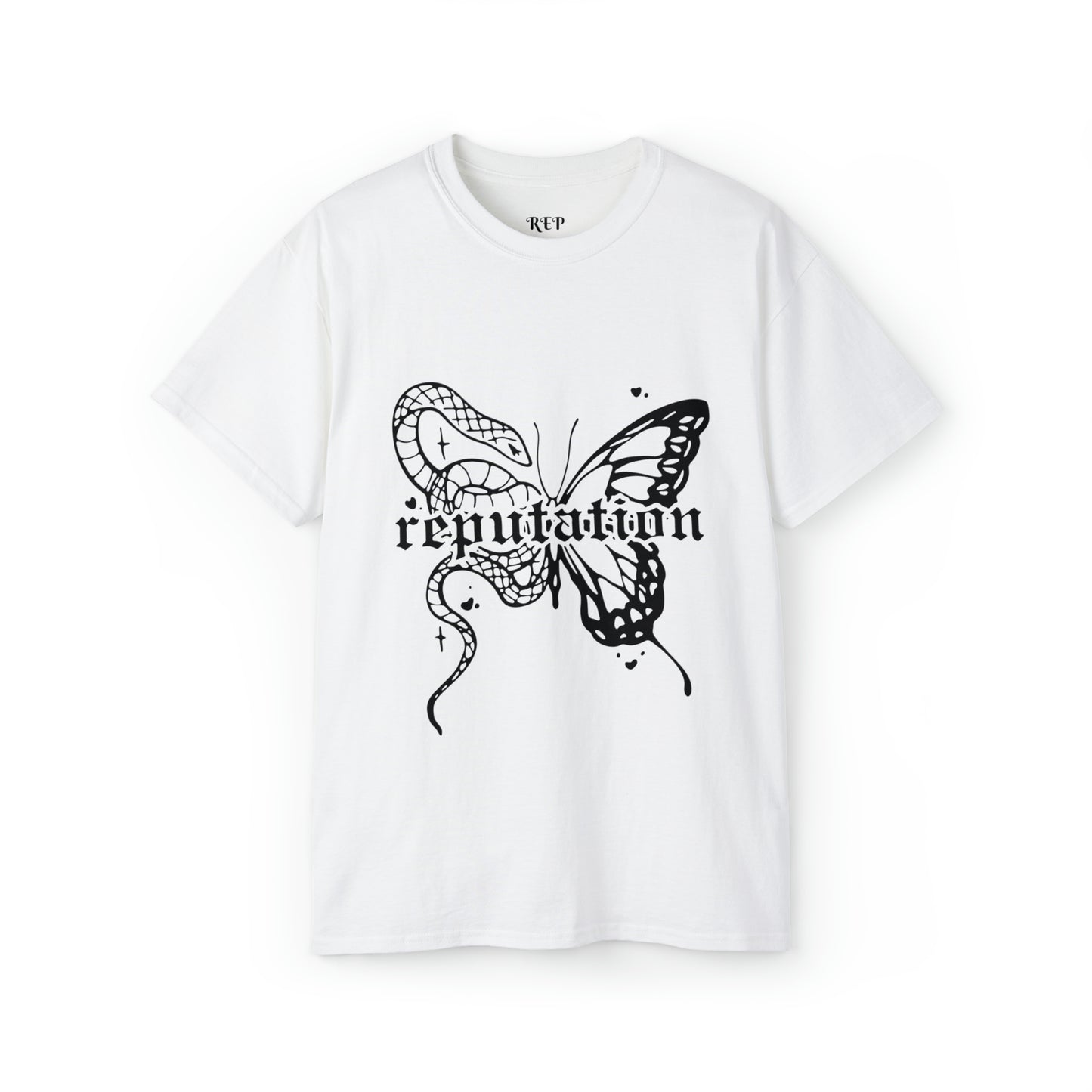 Taylor Swift Reputation Snake and Butterfly Cotton Tee