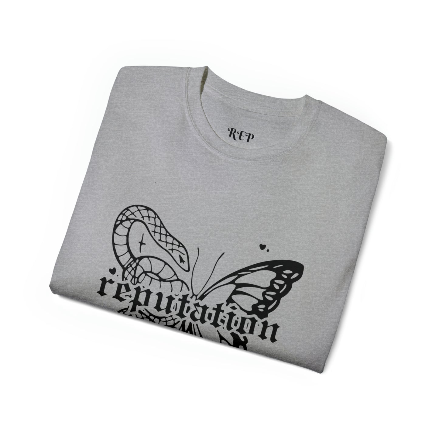 Taylor Swift Reputation Snake and Butterfly Cotton Tee